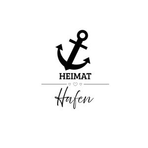 Heimat Hafen PNG SVG Datei - Download Plotterdatei - svg png Datei - Nordsee Ostsee Meer See Nautical Anker - Plotter File