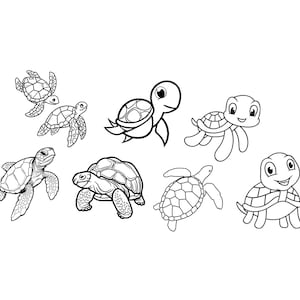 Turtle Schildkröte Bundle - SVG Download Datei - Plotterdatei - Plotter Cricut - Meer Ocean Animal - Plotter File