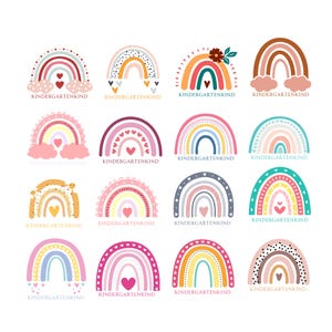 Pacchetto Boho per bambini dell'asilo File PNG SVG - Scarica file plotter - File plotter - Scuola materna Scuola materna