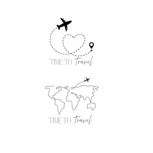 Time To Travel Bundle PNG SVG File - Download plotter file - Plotter File - Adventure Travel World World Travel Camper Mountains