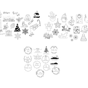 Pacchetto Natale Natale XXL - File di download SVG - File plotter - Natale Stella di Natale Pupazzo di neve Pupazzo di neve di neve