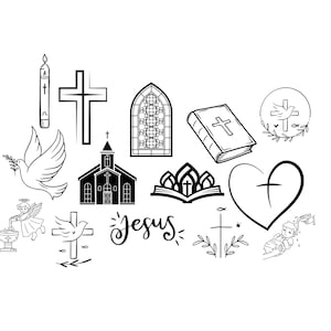 Paquete de bautismo, archivo PNG SVG - Descargar archivo de trazador - archivo SVG PNG - Love Church Jesus Faith - Archivo de trazador
