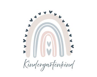 Kindergarten child rainbow PNG SVG file - Download plotter file - Plotter File - Kindergarten Preschool School Daycare