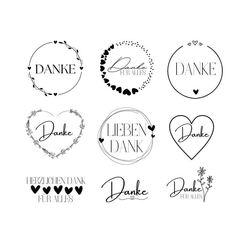 Dankeschön schriftzug - Etsy.de