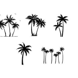 Palmbomenbundel PNG SVG-bestand - Download plotterbestand - svg png-bestand - Bloemen Strand Zomer Florida