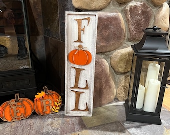 Wooden Fall Sign, Country Decor, Seasonal sign, Fall Pumpkin Sign