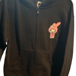 My Melody  Long Sleeve Zip  Hoodie