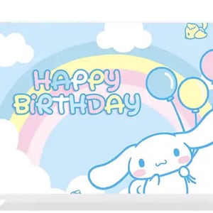 210 x 150 cm Cinnamoroll Happy Birthday-achtergrond