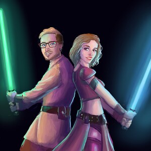 Custom Couples Cartoon Portrait
