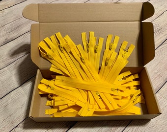 Golden Yellow YKK Nylon Zipper: 6" Closed End
