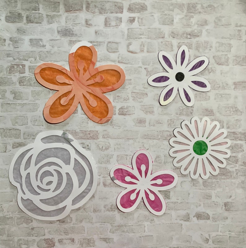 Blumen DIY Suncatcher Kit: Kinder Basteln Nachtaktivität Bild 2