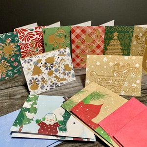 Christmas Cards with designs | Holiday Cards | Holiday Themed Cards | Set of 8 Cards | Note Cards Set | Hand Made |