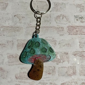 Mushroom resin Keychain | One of a Kind