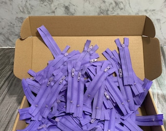 Light Purple YKK Zipper: 4" Nylon Closed End