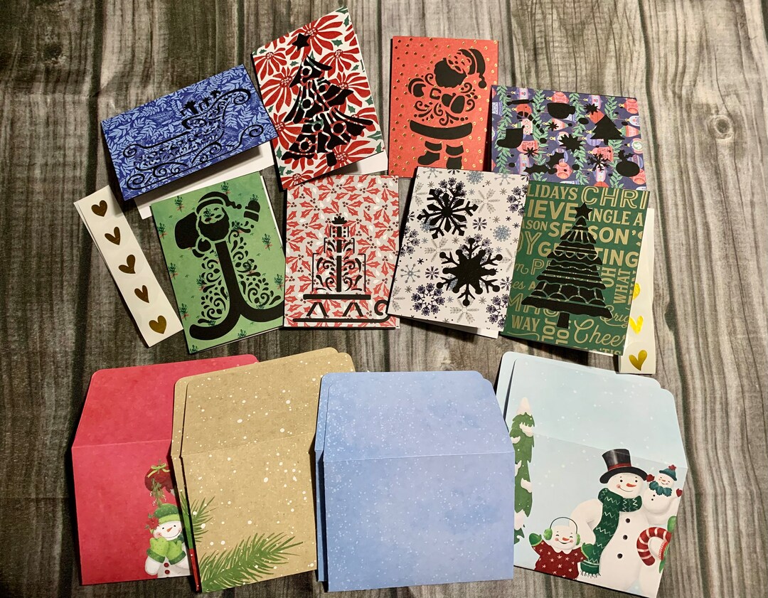 Juego De 8 Tarjetas Navideñas Surtidas 2024 / Tarjetas
