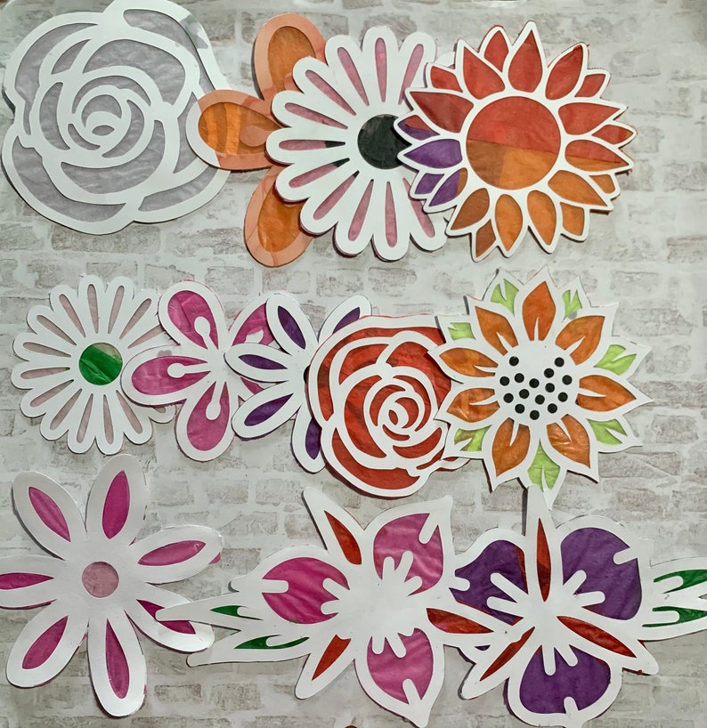 Blumen DIY Suncatcher Kit: Kinder Basteln Nachtaktivität Bild 1