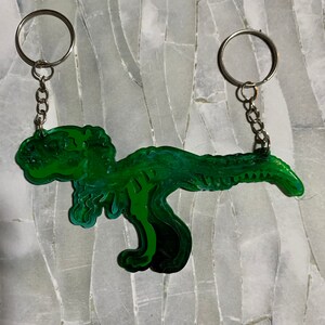 Green coloured Dinosaur Resin Keychain | Gift for all | Custom Keychain