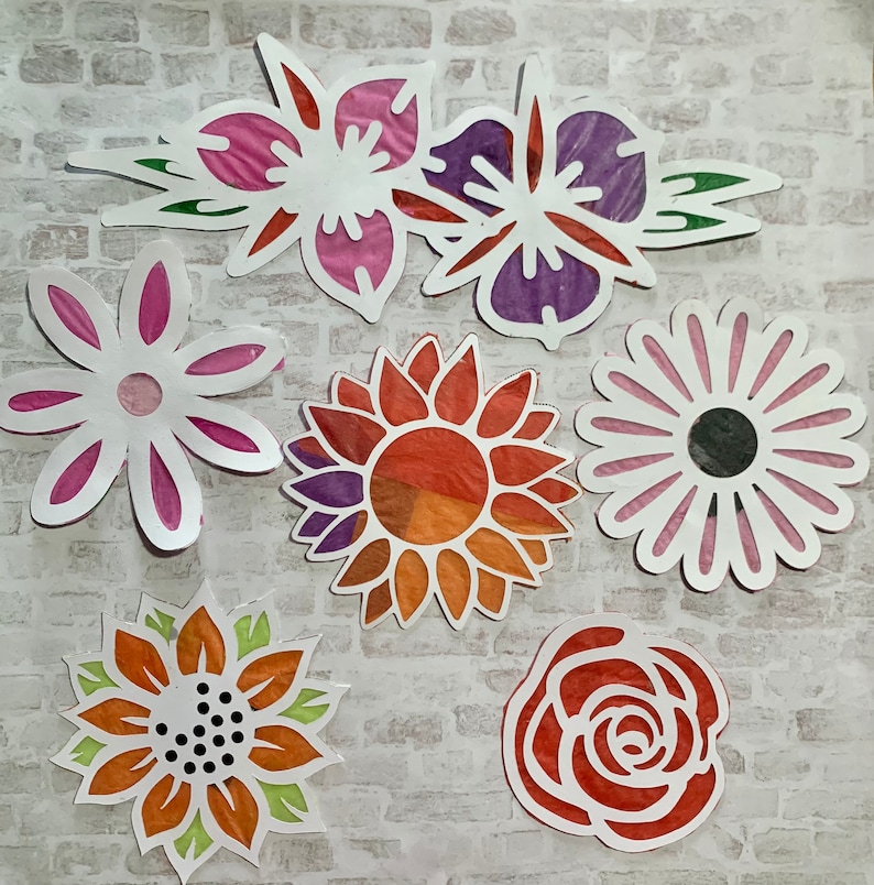Blumen DIY Suncatcher Kit: Kinder Basteln Nachtaktivität Bild 3