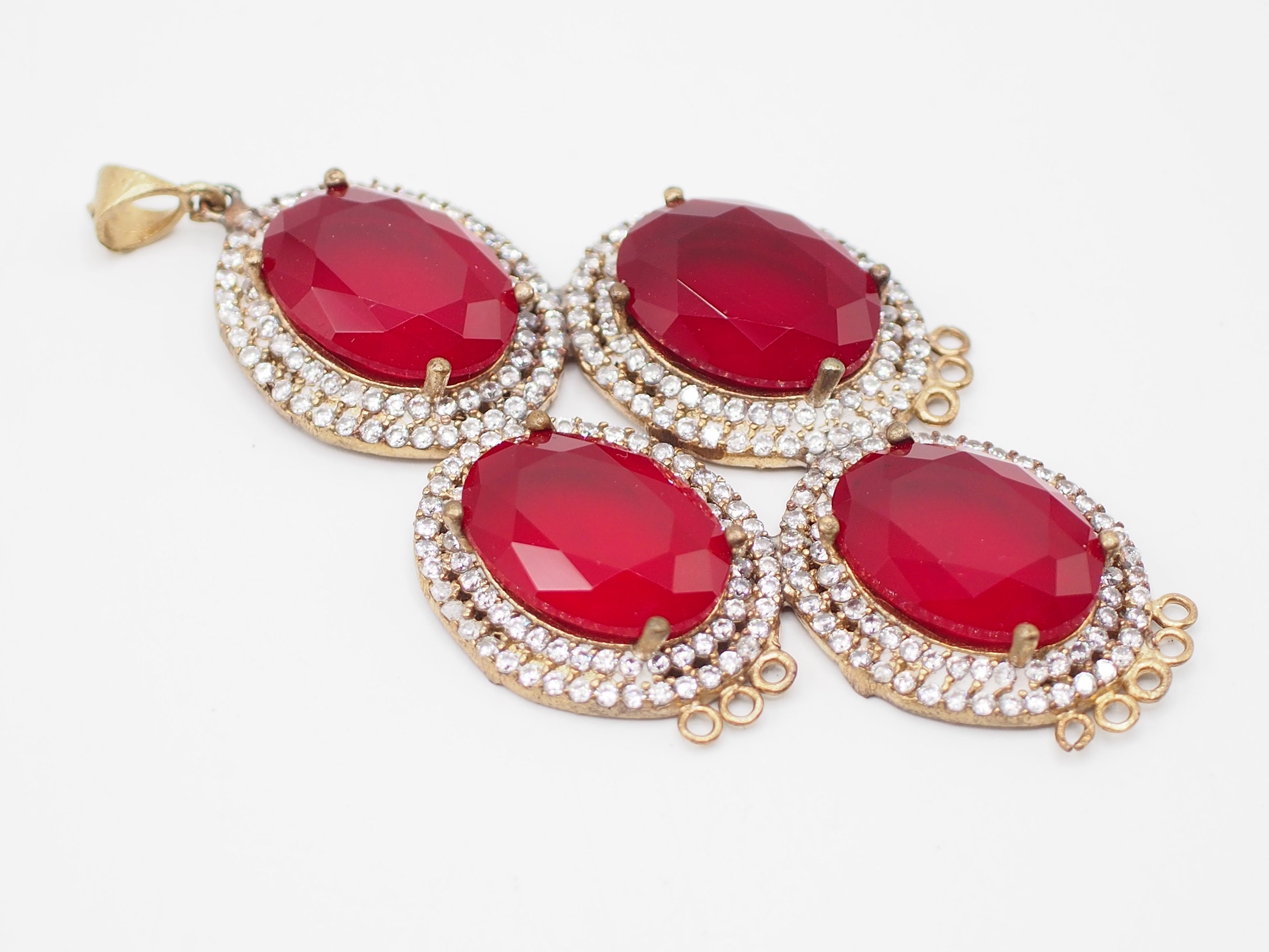 Blue Zircon Pendant Rhinestone Beaded Necklace Pendant Etsy UK