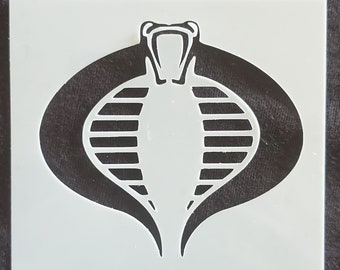 GI Joe Cobra Commander Officer Large 6" Silver/Black Embroidered Iron-On Patch GI Joe Cobra Commander Officer Large 6" Silver/Black Embroidered Iron-On Patch