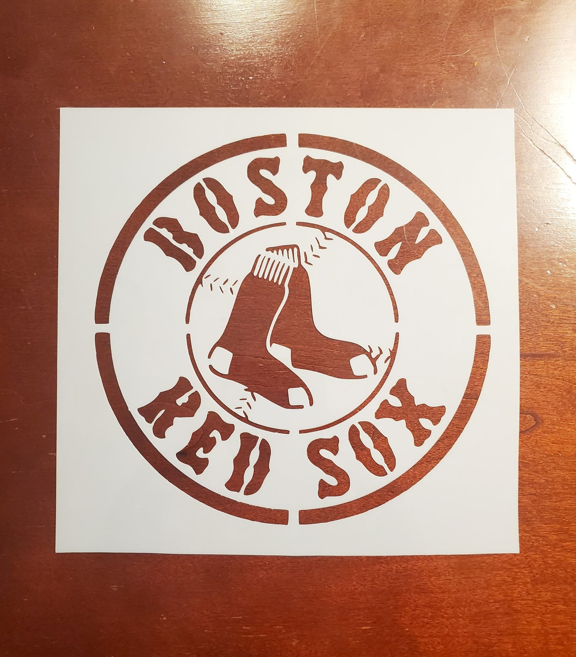 Boston Red Sox Stencil Etsy