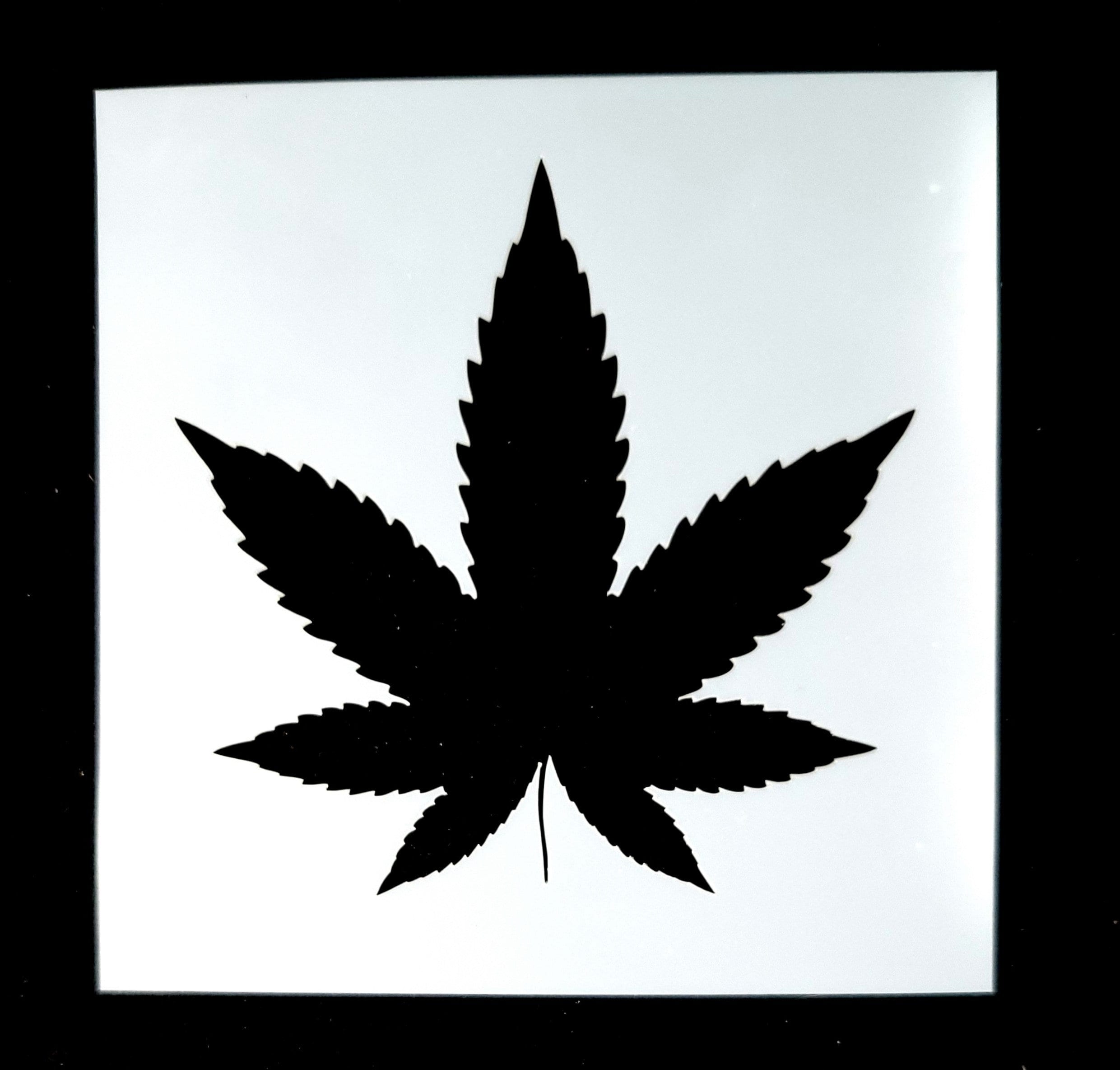 Weed Leaf Stencil