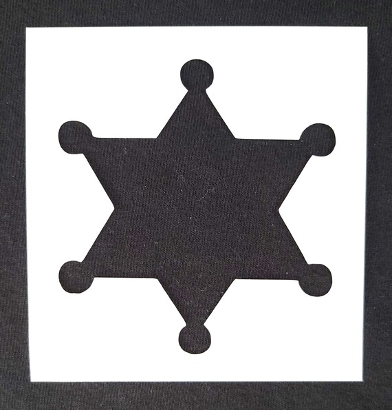 Sheriff Badge Stencil - Etsy