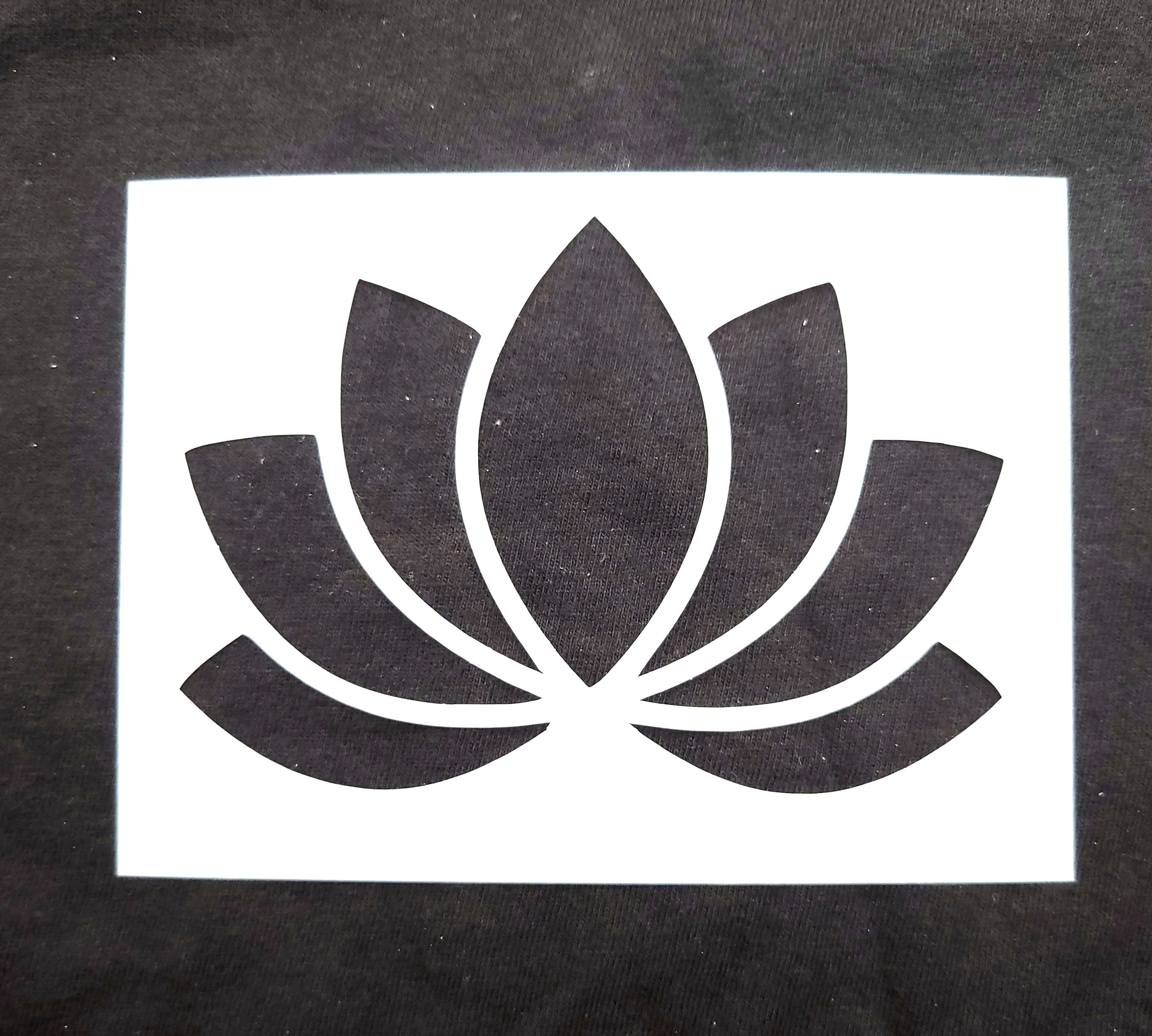 Stencil Lotus Flower Petal Pattern