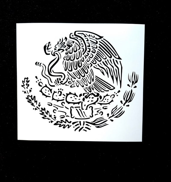Plantilla de águila bandera mexicana - Etsy España