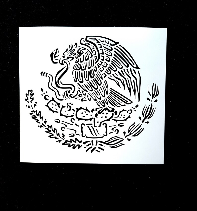 Mexican Flag Eagle Stencil - Etsy Australia