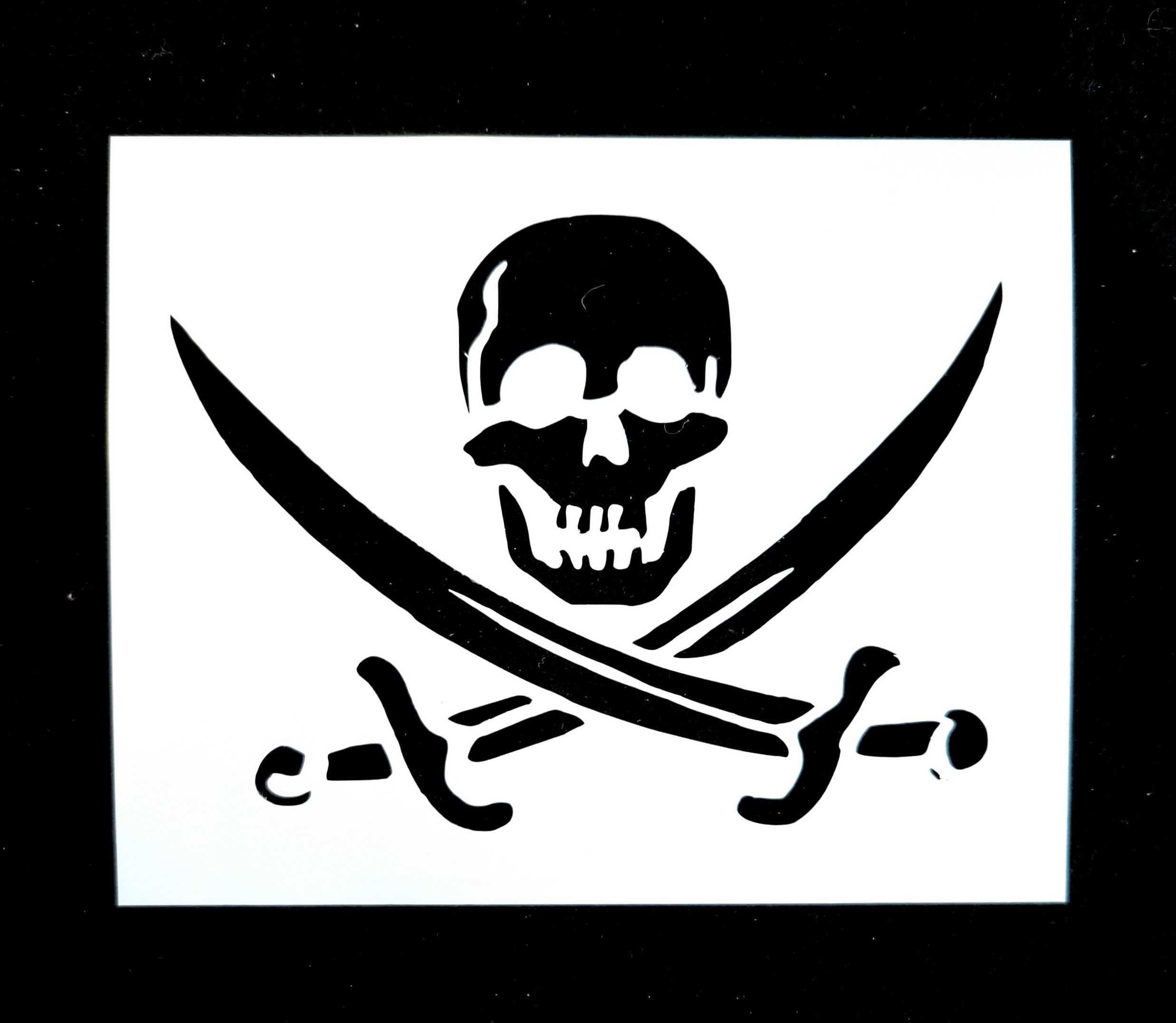 Pirate Flag Stencil Etsy
