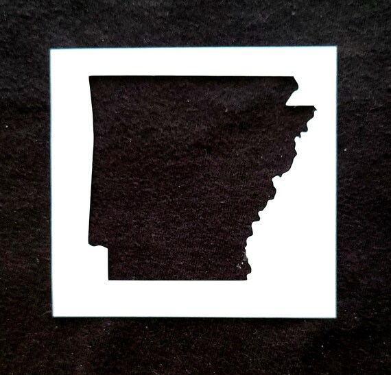 Arkansas State Silhouette Stencil | Etsy