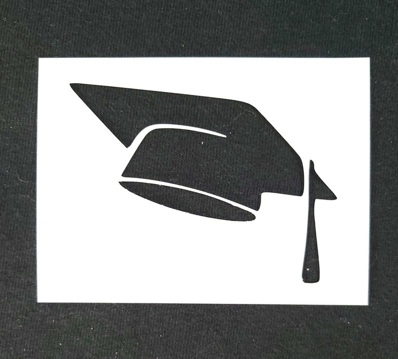 Graduation Cap Stencil Etsy