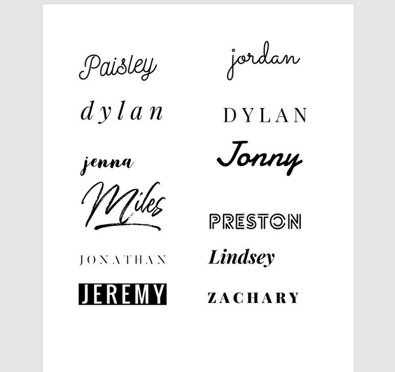 custom name stencils etsy
