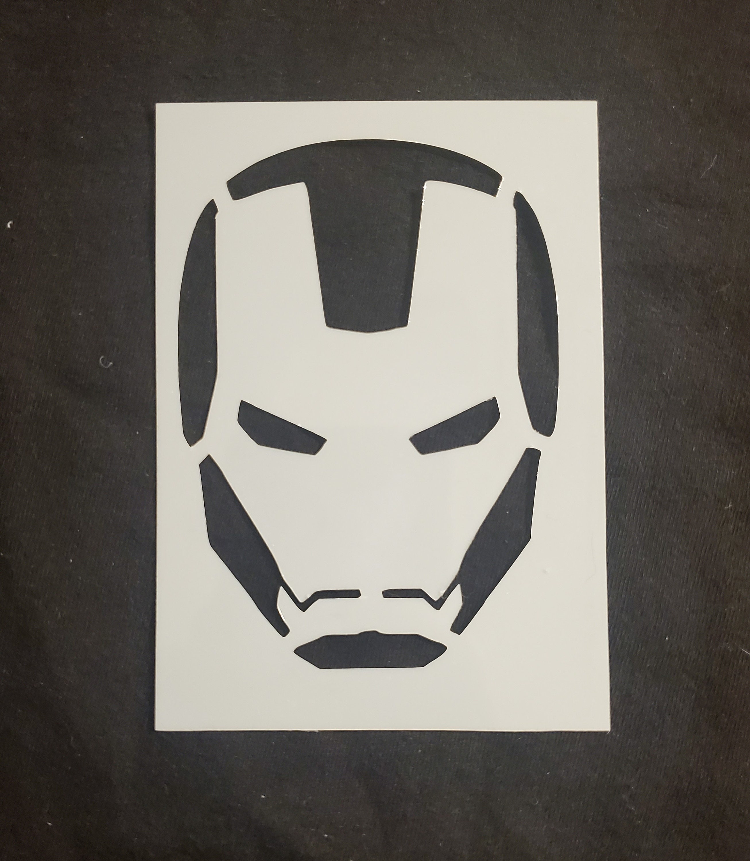 Iron Man Face Stencil