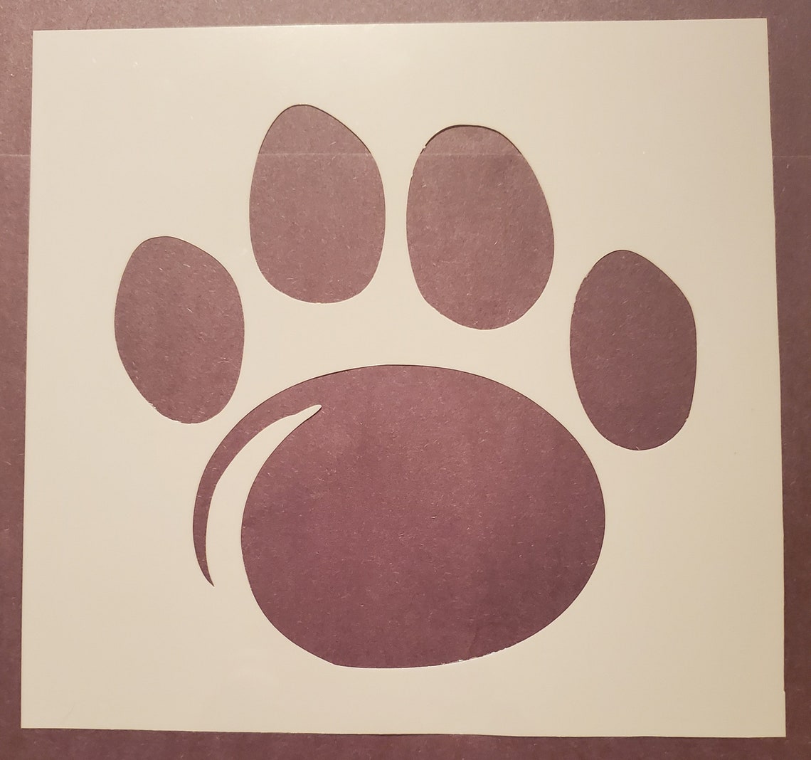 Penn State Paw Print Stencil - Etsy