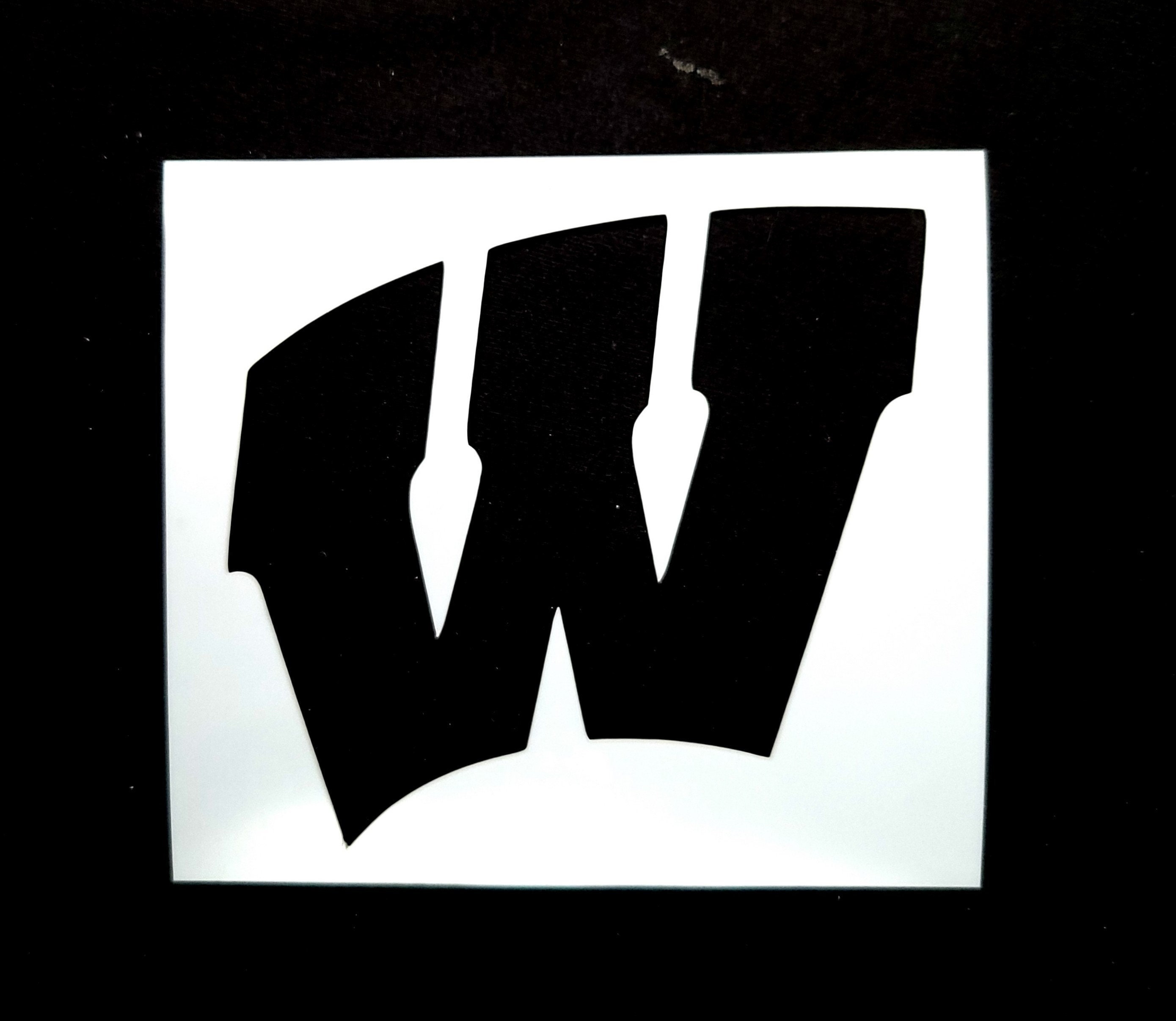 Wisconsin Badgers Stencil Etsy