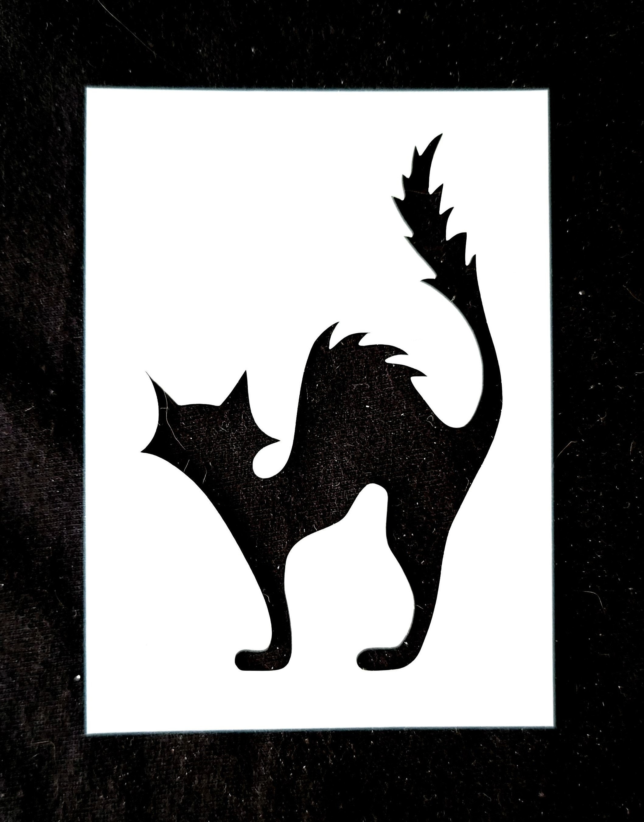 Arched Black Cat Stencil Etsy arched-black-cat-stencil-etsy