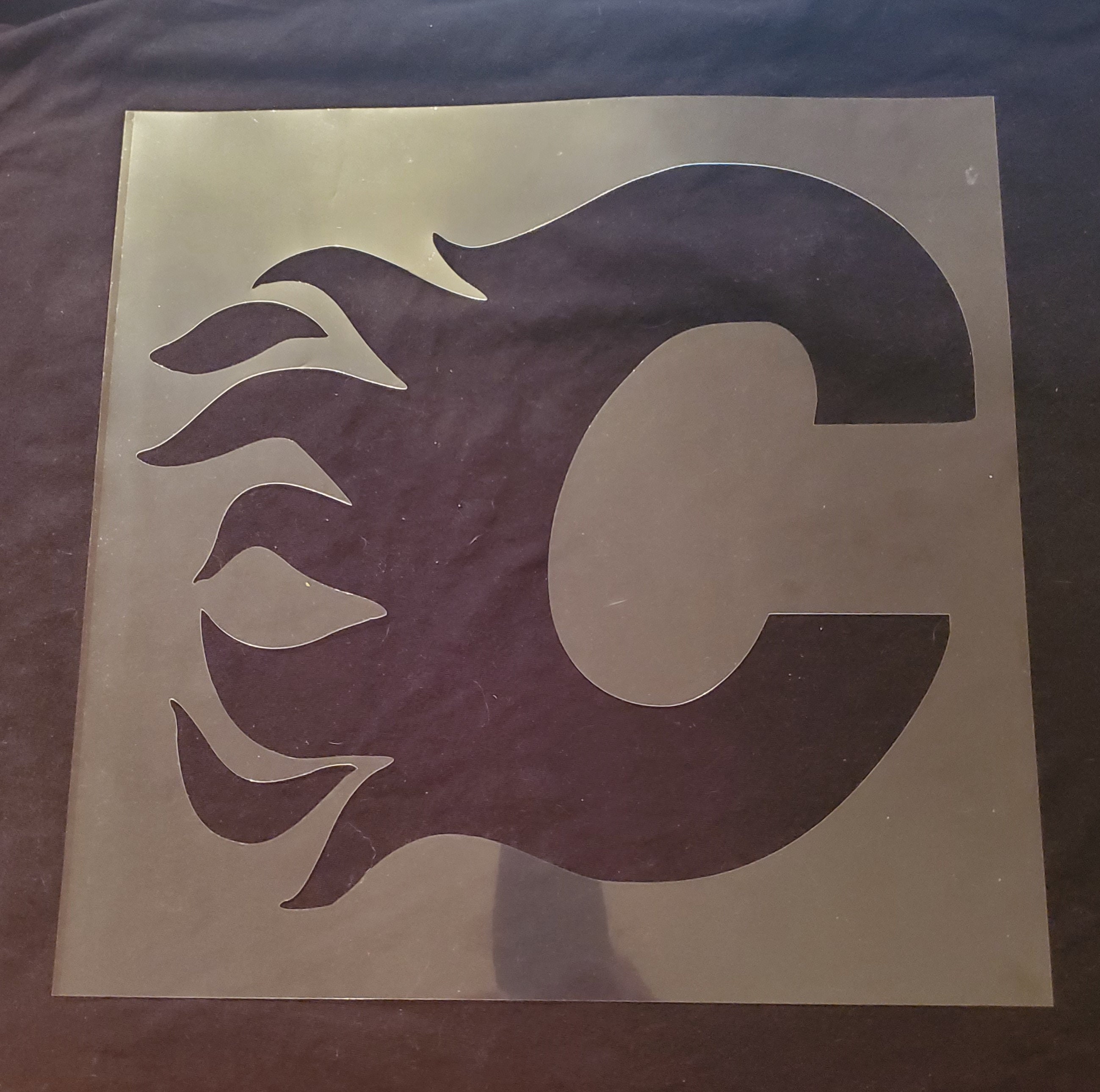 Calgary Flames Stencil Etsy