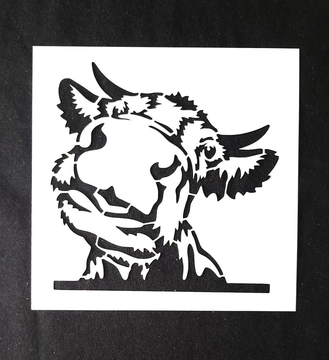 Cow Silhouette Stencil