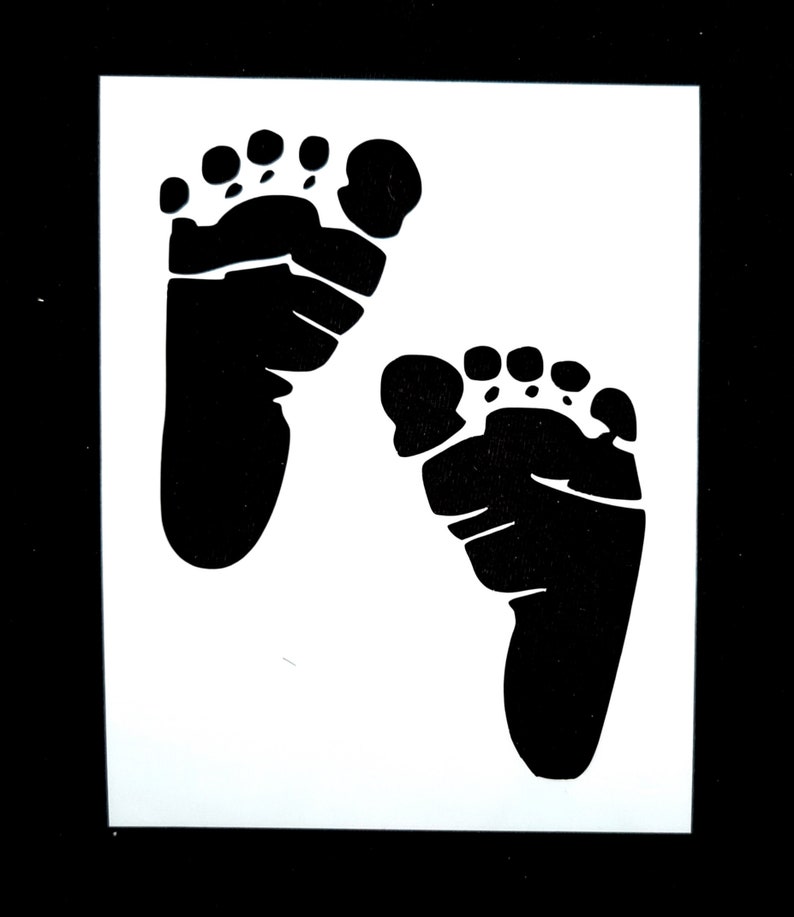 Baby Feet Stencil Feet Stencil Etsy baby-feet-stencil-feet-stencil-etsy