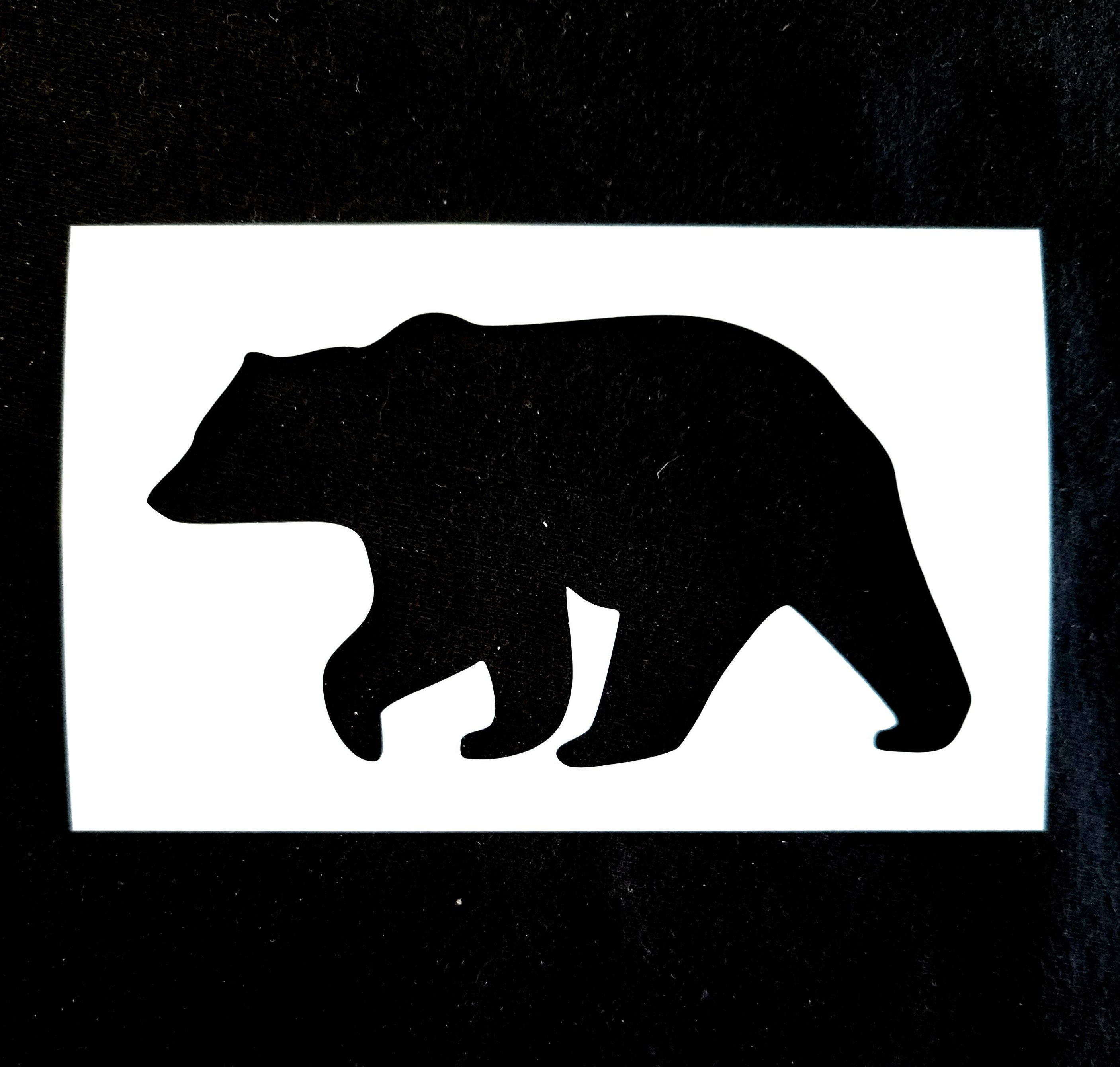 Bear Silhouette Stencil - Etsy