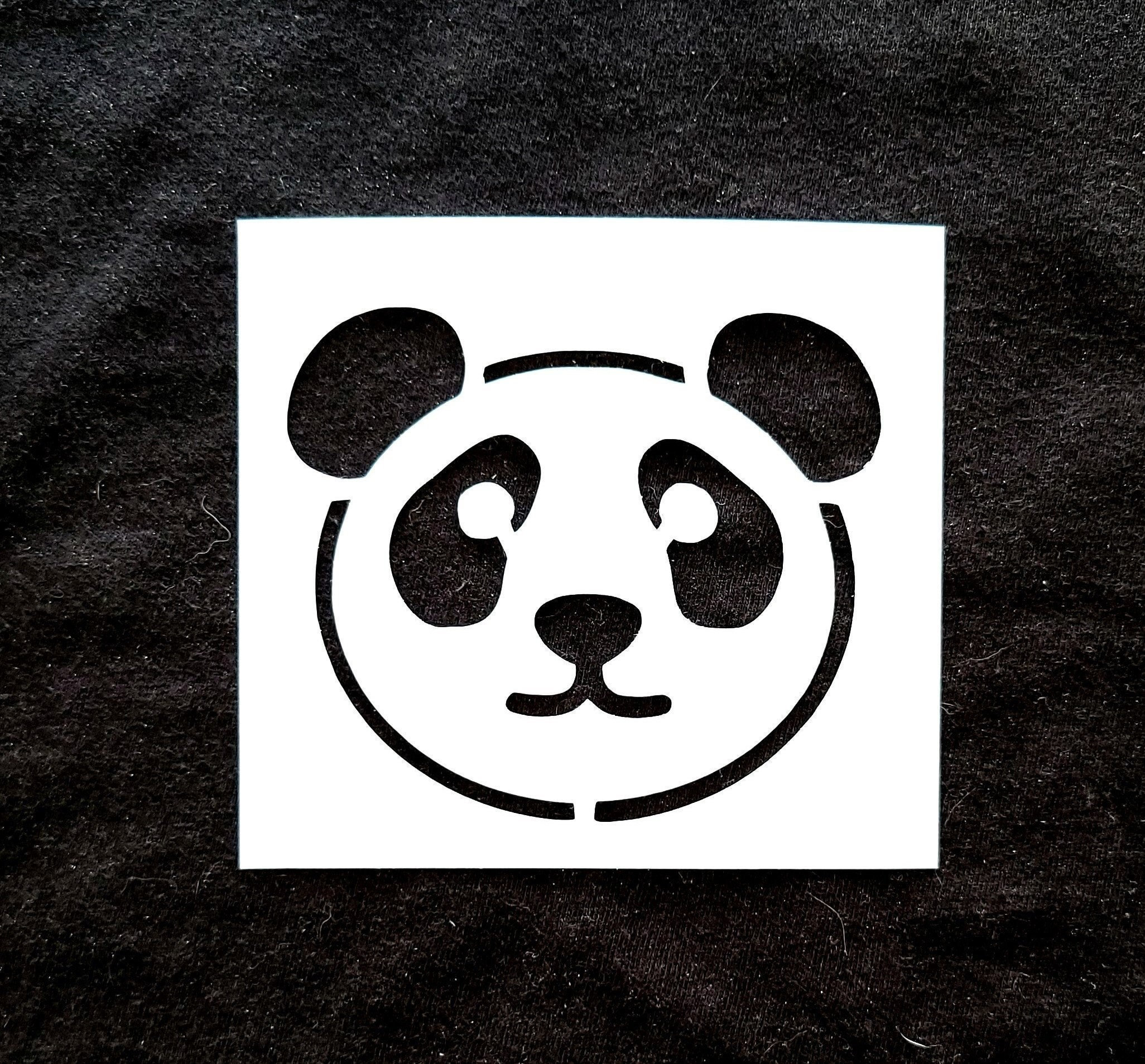 Panda Stencil Etsy