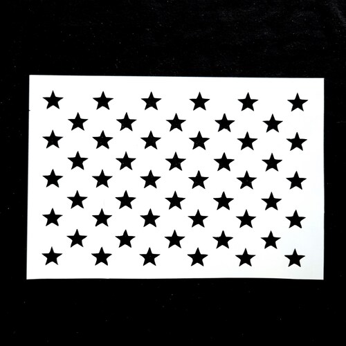 50 Stars Stencil - Etsy
