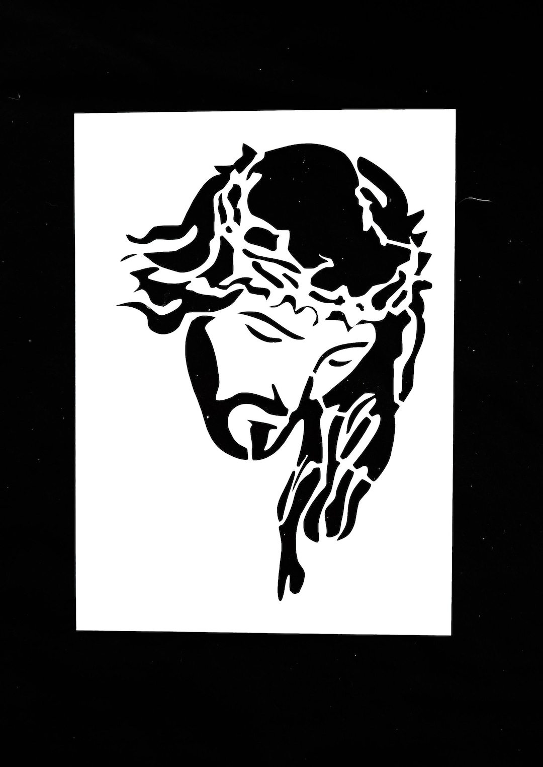 Jesus Silhouette Stencil