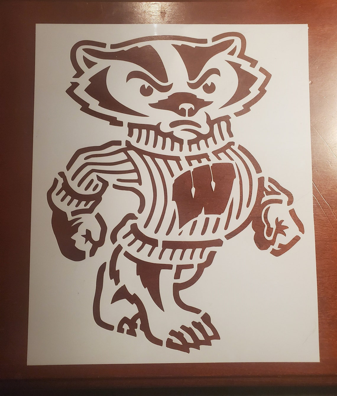 Wisconsin Bucky Badger Stencil | Etsy