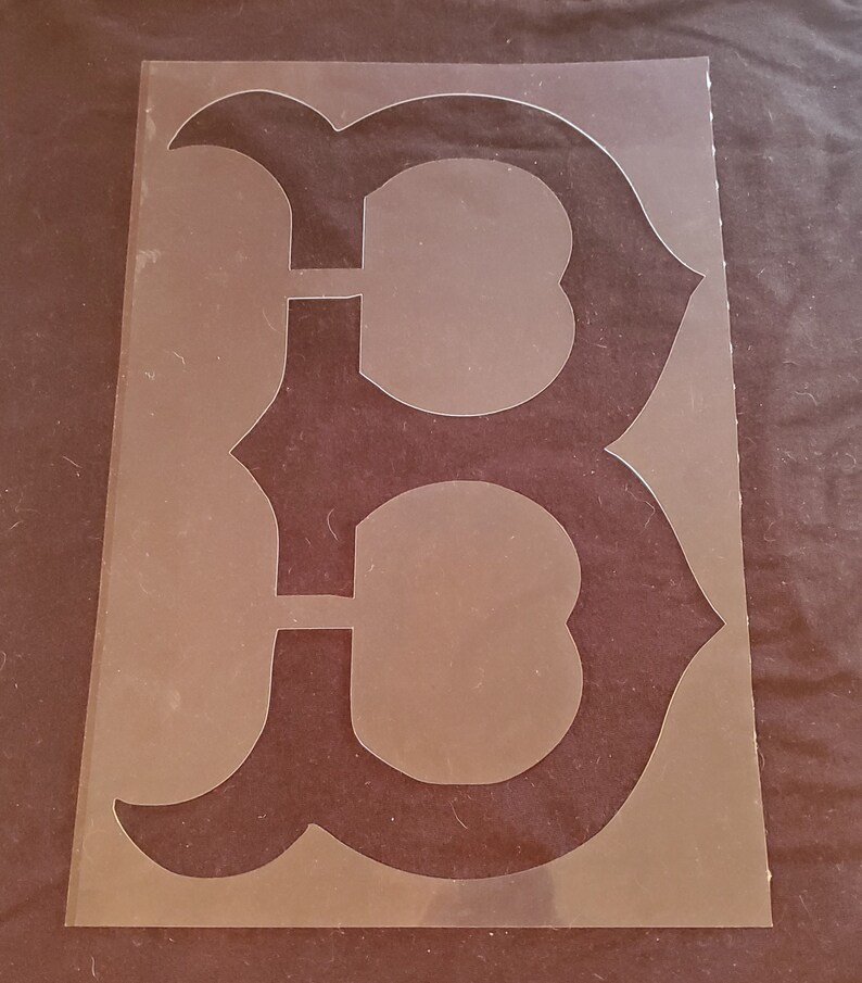 Boston Red Sox Stencil Etsy Boston Red Sox Stencil Etsy