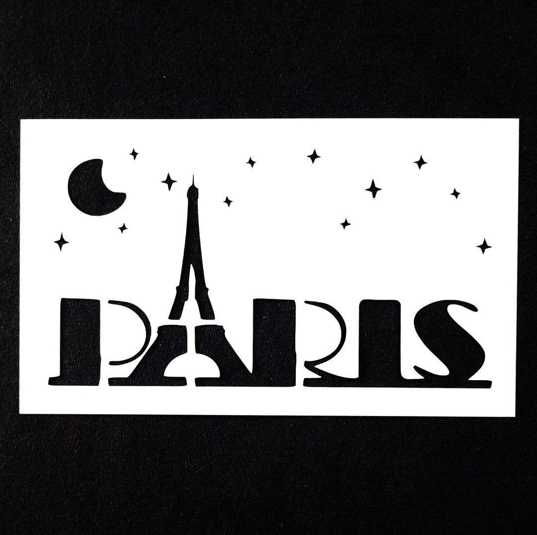 Paris Stencil Paris Eiffel Tower Stencil Paris and Eiffel - Etsy