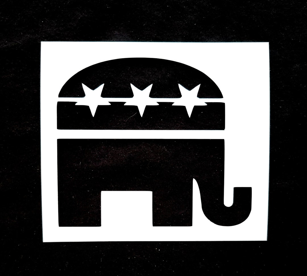 Republican Elephant Reusable Stencil - Etsy