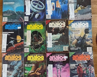 10 Vintage Analog Science Fiction Magazines | Mixed Sci-Fi Magazine Lot | 1970s–2000s